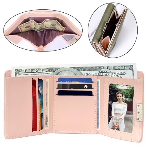 Mikytoper Purses for Women Soft PU Leather Wallet for Girls Ladies Small Purse Tri-Fold Women's Wallet with Coin Purse Card Holder (Plaid Print - Yellow) - Image 7