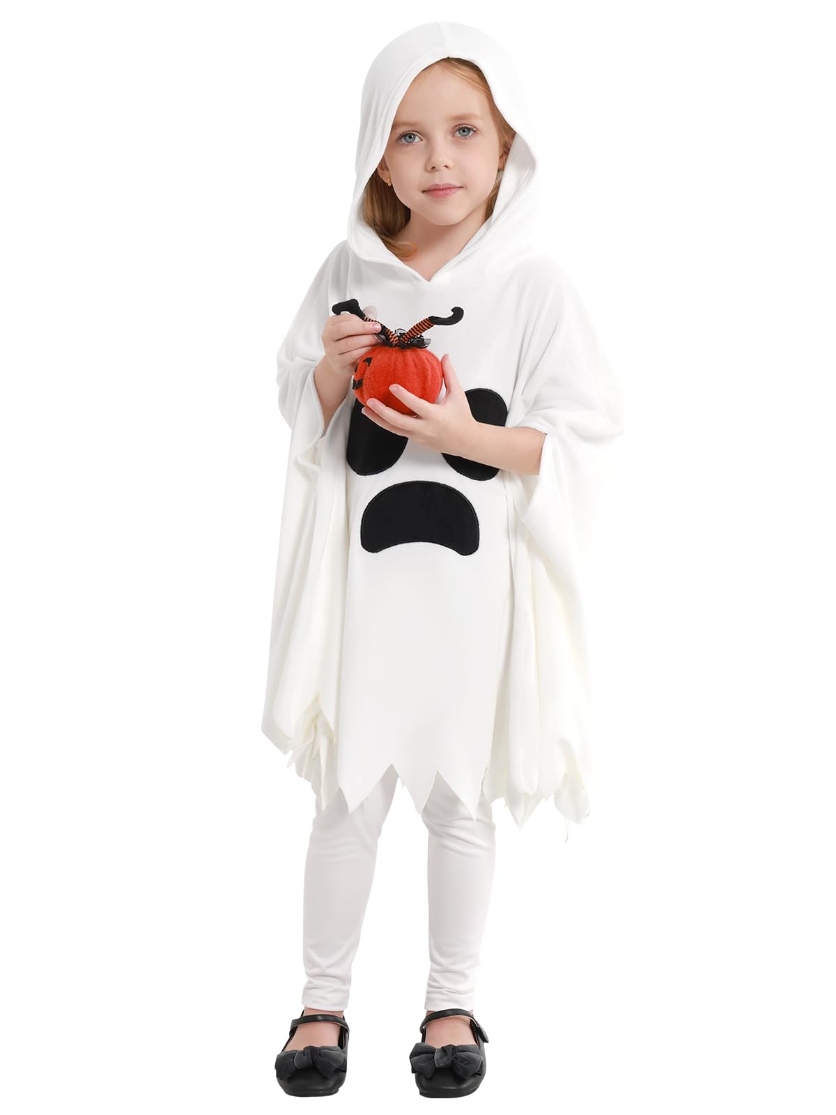 URMAGIC 1-6T Toddler Kids 2Pcs Halloween Ghost Costumes White Cloak With Pant Boys Girls Cosplay Party Fancy Dress Cloak Costume Halloween Outfits