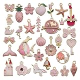 DEZ 31 PCS colgante de esmalte colgante artesanal Collar Pulsera Accesorios pequeño colgante de aleación colgantes para collares accesorios para hacer pulseras colgante accesorios
