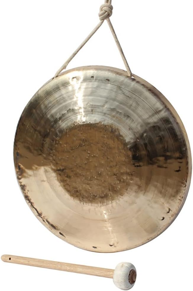 CIKSCO Chinese Gongs, 12" Handcrafted Bronze Chinese Gong