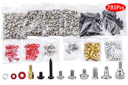 Wandefol 785pcs 12 Tipi di Viti per Computer Pan Head Kit assortimento di Viti per la Riparazione di Computer Fai da Te