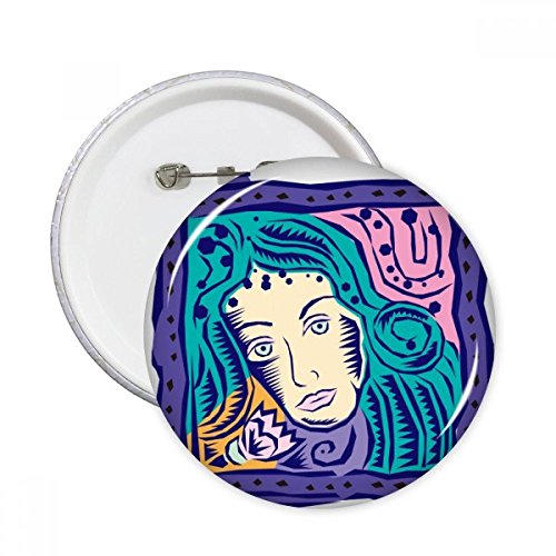 Pins Vierge Mexique lot de 5 badges XL, idée cadeau originale pour customisation textile