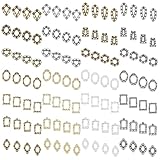 Parfaits pour le nail art DIY:ces breloques pour ongles, avec leur élégant look rétro et leur cadre en métal vintage, laissez libre cours à votre créativité. Ajouter des diamants, dessins, fleurs, ou des portraits à l'intérieur du cadre pour personnaliser vos ongles et obtenir un résultat unique, style époustouflant