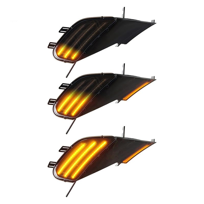 2 pièces Feux de position latéraux dynamiques à LED Clignotants d'indication de direction compatibles avec Cayenne 955 2003-2006 OEM# 95563103301 (coque...