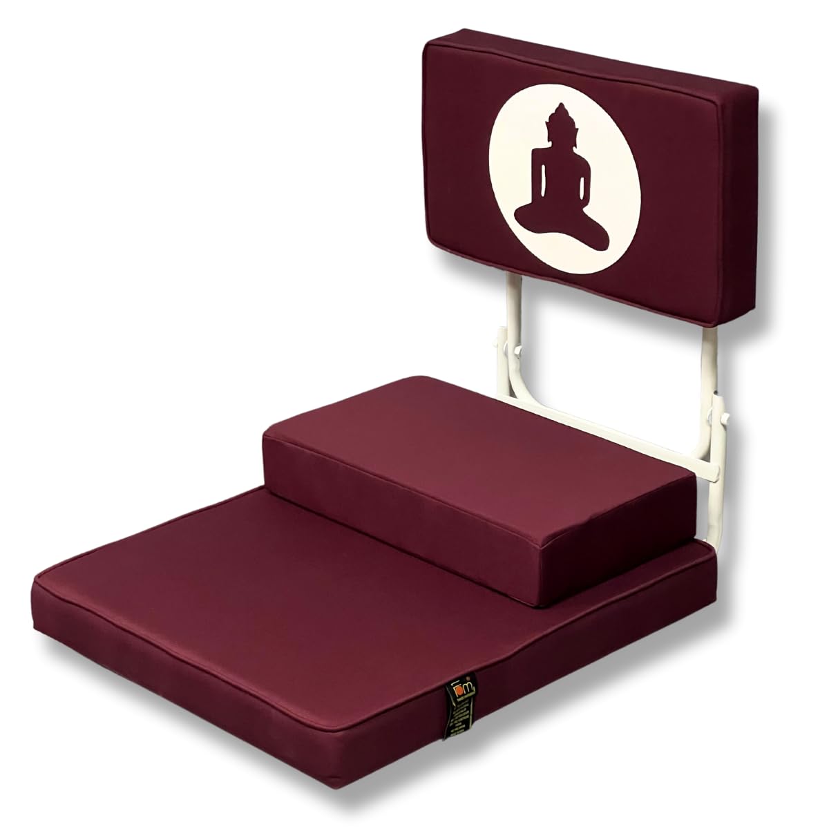 Friends Of Meditation Large Vipassana Meditation Chair with Back Support Cushion (100% Cotton, Maroon, Seat Size: 21x18 inches) (B0CV168MJ3) Amazon Price History, Amazon Price Tracker