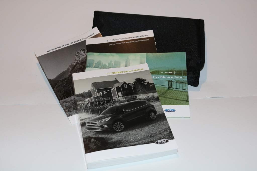 17 2017 Ford Escape Owners Manual Book Guide Set w/Case