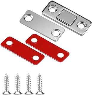 6Pack Cabinet Magnetic Catch Ultra Thin Cabinet Door Magnets Stick on Drawer Magnets Cabinet Latch Magnetic Closures for Cabinets Kitchen Closet Door Closing Magnetic Door Catch Closer