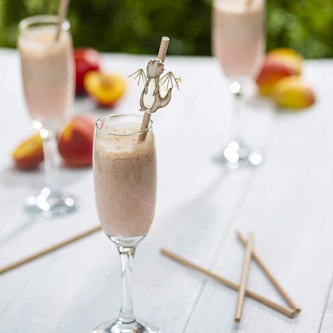 10 PCS Straws Dragon for Baby Shower, 1st Birthday. Dragons Theme Baby Shower Party Supplies and Party Decorations