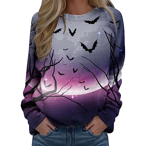 Pull tops pour femmes coupe ample violette résolvant le manque de confort
