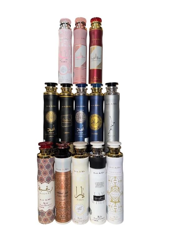 12 X Raumduft Air Freshener/Oud Mood/Ameerat Al Arab/Badee Al Oud For Glory/Maahir/Khamra/Raghba 300ml