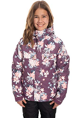 686 Girls' Dream Insulated Jacket - Waterproof Ski and Winter Coat - BlackBerry Flower, X-Large