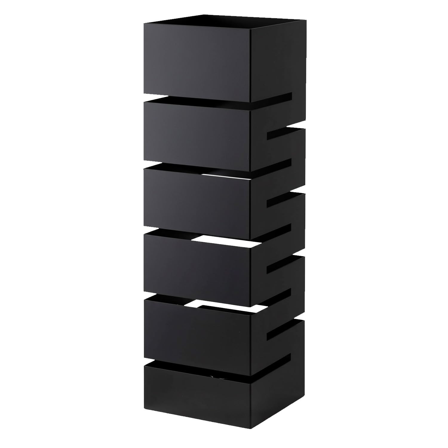 Bricozone Portaombrelli In Metallo Moderno Da Interno Ed Esterno Con Vaschetta Scolapioggia E Ganci Removibili Design Elegante Per Ingresso Casa E Ufficio (Nero)