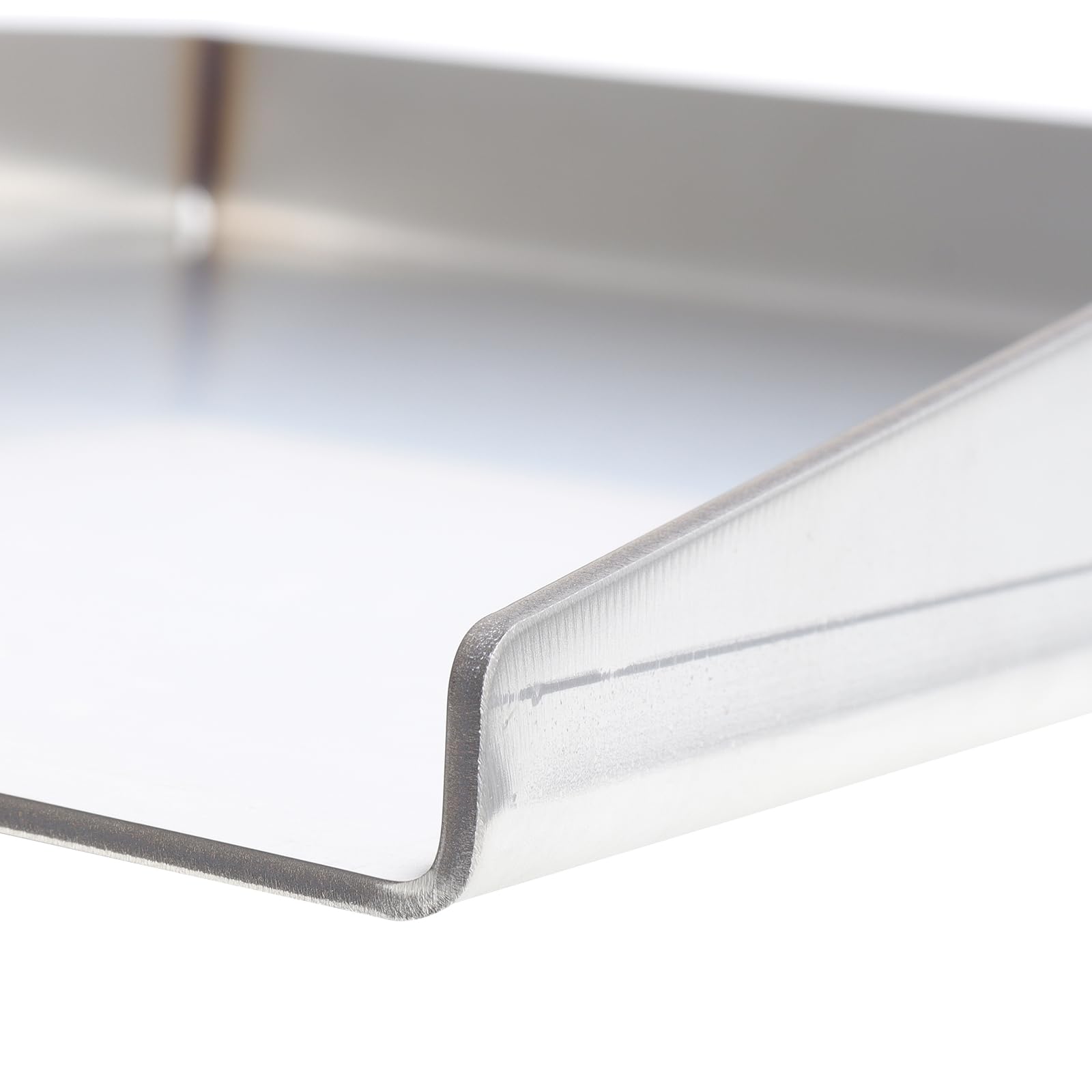 WELL GRILL Piastra Universale per Grigliare Plancha, 20x30 cm, in Acciaio Inox Massiccio, Piastra per Barbecue, Piatto per Griglia per Weber, Buranhard, Landmann, Gasgrill a Carbonella e a Carbone