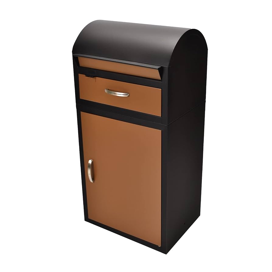 やり取りボックスです✨ 宅配ボックス ポスト一体型 戸建 後付け おしゃれ ○木目