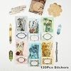 Miyouluna 120PCS PET Strip Stickers, Gothic, Rose, Baroque, Emerald, Amber and Snow Style Designs in Vintage Aesthetic, Scrapbook and Journal Labels, Transparent Waterproof DIY Supplies #1