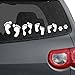 CrisPhy Pegatina Pies Familia - Puerta, Coche, Libros, Portatil etc.