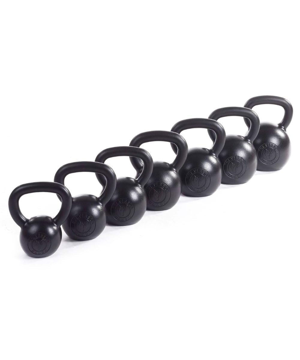 Wolverson Fitness Black Series Kettlebell – Hardstyle Stahl Kettlebell mit breitem Griff für Functional Training, Krafttraining, Cross Training & Home Gym