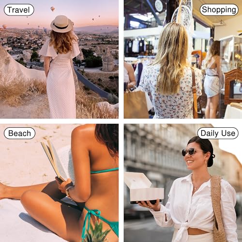 Bolso grande de playa tejido a mano para mujer miniatura 6
