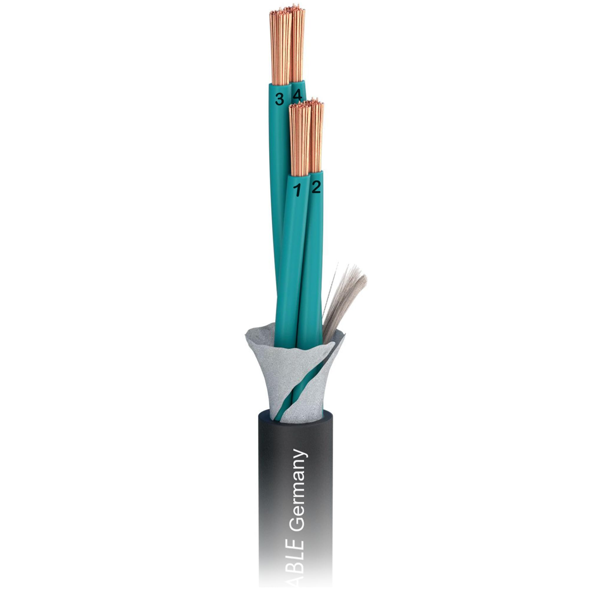Sommer Cable - Lautsprecherkabel Elephant SPM425; 4 x 2,50 mm²; PVC Ø 10,20 mm; schwarz (5m)