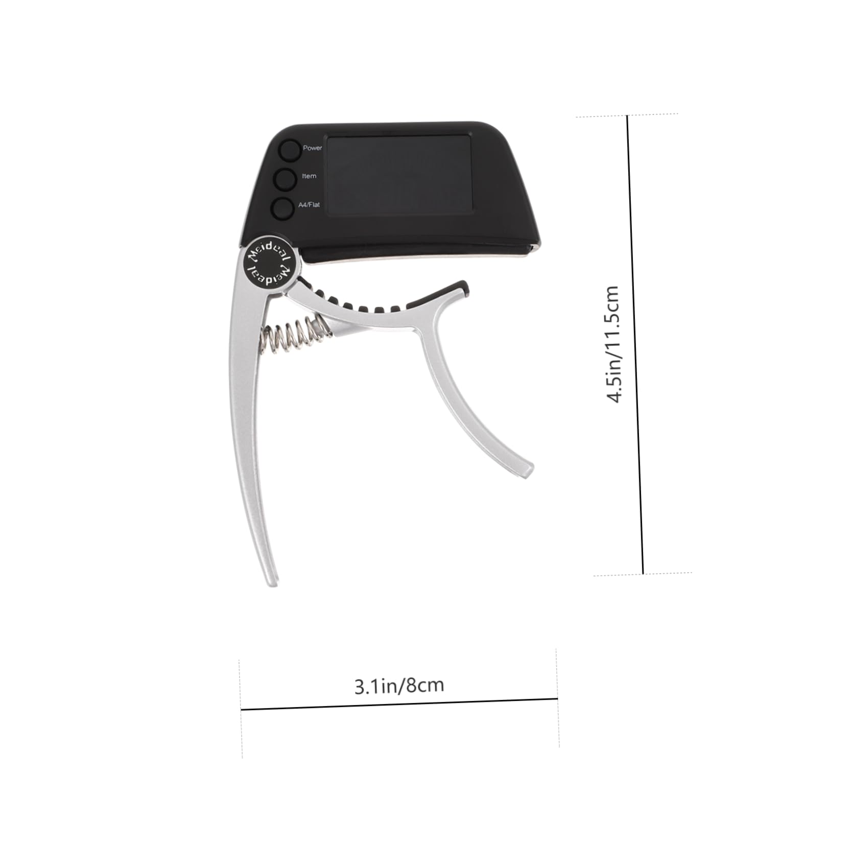 BESPORTBLE 1Pc Folk Guitar Capo Tuner Durable Acoustic Electric Guitar Tuning Clip Compact Automatic Sound Detection for Musicians and Music Lovers