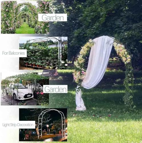 Arco da giardino per piante rampicanti e rose, robusto pergolato in acciaio per matrimonio, traliccio decorativo per esterni per migliorare la bellezza del giardino