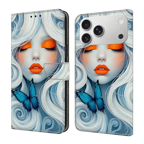 Étui en cuir de qualité pour iPhone 16 Pro Max avec rabat magnétique chic