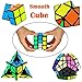 Dreampark Speed Cube Set, 5 Pack Magic Cube Bundle - 2x2x2 3x3x3 Pyramid Megaminx Skew Cube Smooth Sticker Cubes Collection Puzzle Toy for Kids