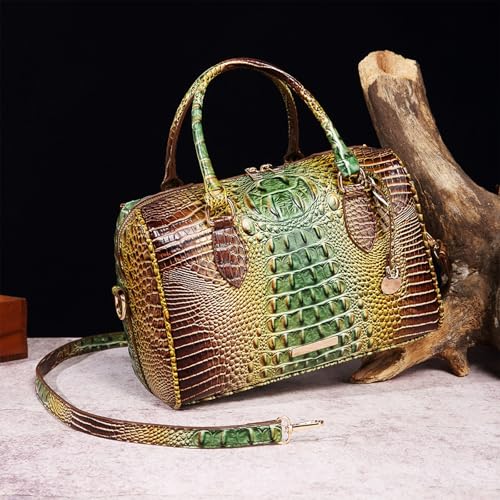 Image of Makcr Joacbv Top-Handle Crocodile Purses For Women Crossbody Leather Bags Trendy Large Capacity Tote with Shoulder Strap