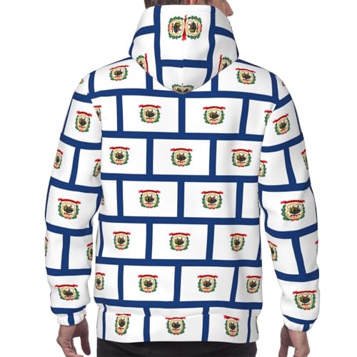 Sweat à capuche Virginie-Occidentale EdWal pour homme en polyester avec poche