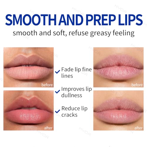 Image of KYDA 4 Pcs Lip Primer, Colorless Tint, Smoothes and Refines Lips | Moisturizing Primer for Lips, Sheer Lightweight Lip Base, Lipstick Primer & Daily Lips Balm