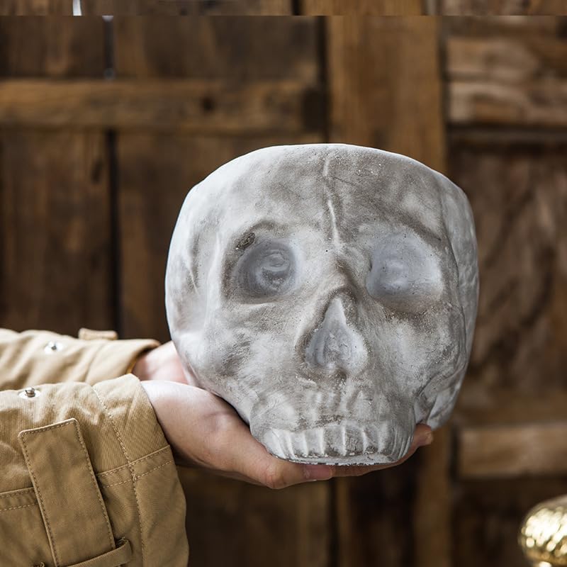 スカル型 プランター ／ 植木鉢 スカルプランター 植木鉢 樹脂 スカル型 ゴシック樹脂 多肉植物