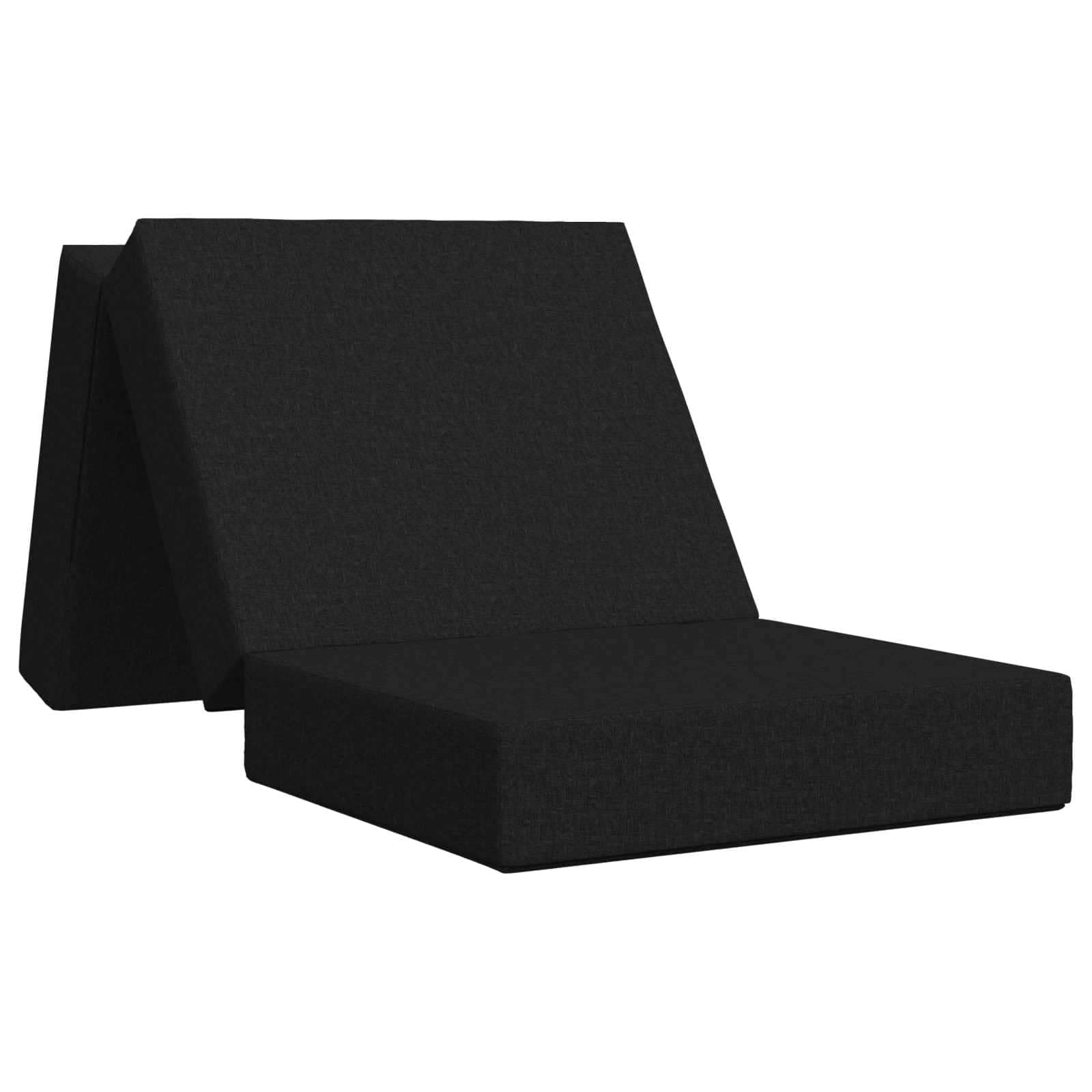 Sofa rozkładana poliestrowa 75 x 67 x 45 cm czarna