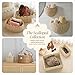 BEBE BASK Premium Baby Diaper Caddy Organizer - Handmade & Award-Winning Scalloped Rattan Basket - Luxury Diaper Caddy Basket - Elegant Scalloped Edge (Natural)