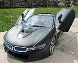 bmw i8 technische daten ps - Masstab 1:14 RC BMW i8 mit Flügeltüren 27Mhz Schwarz Lizenz Modell 34cm \