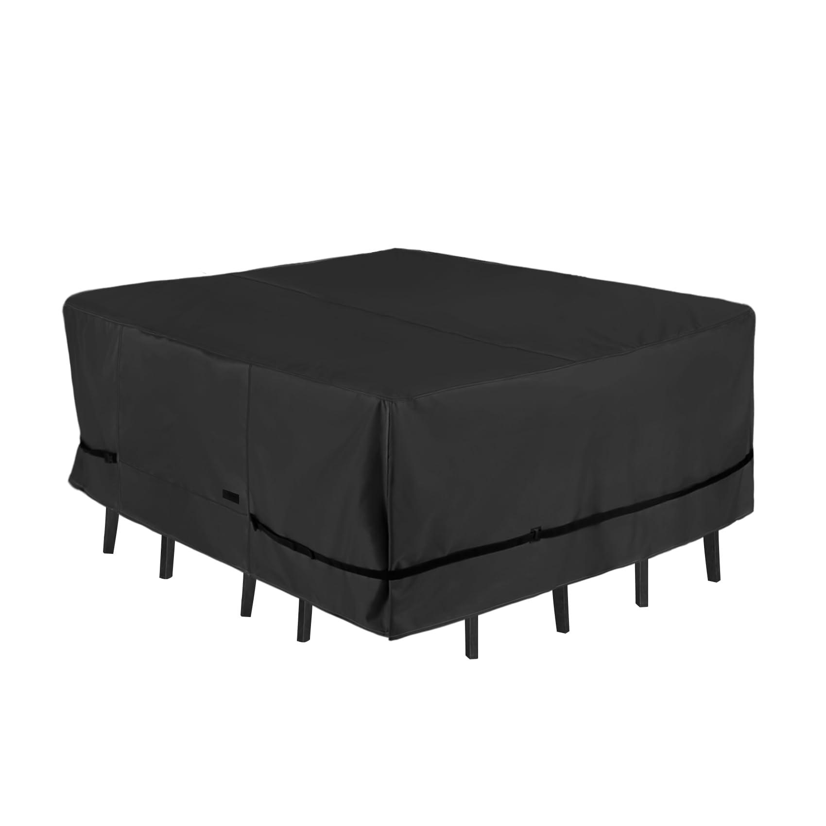 NettyPro Patio Table Cover Square 80 x 80 Inch, Waterproof Outdoor Furniture Dining Set Covers for Table and Chair, Black