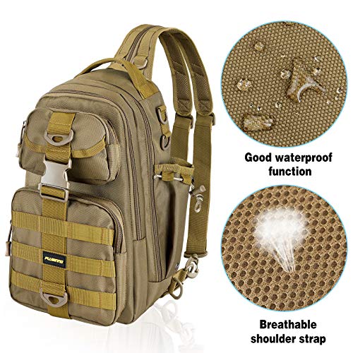 Image of PLUSINNO Fishing Backpack Tackle Bag, Water-Resistant Backpack with Rod Holder, Ideal Gifts for Men