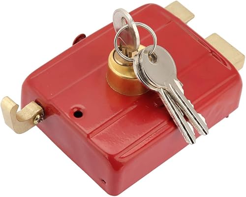 Miniatura 6 de Cerradura de llanta, cerradura de seguridad resistente Cerradura de perno muerto con llaves para puerta delantera, puerta de madera, puerta de