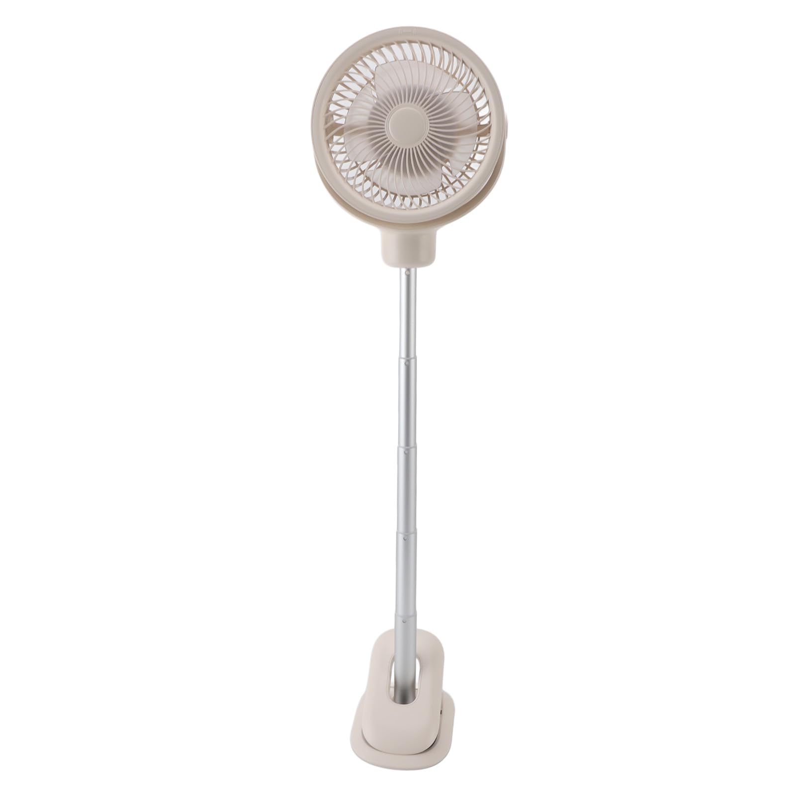 Pssopp Ventilatore da Scrivania Clip con Asta Telescopica, 4 velocità | Costruzione in ABS, PP e Lega di Alluminio, Batteria da 4000 MAh, Ricarica Type-C, Luce Notturna a LED, Oscillazione