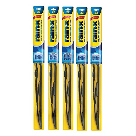 Rain-X RX30222-5PK Weatherbeater Wiper Blade - 22" Windshield Wipers (Pack Of 5), Automotive Replacement Windshield Wiper Blades That Meet Or Exceed OEM Quality And Durability Standards