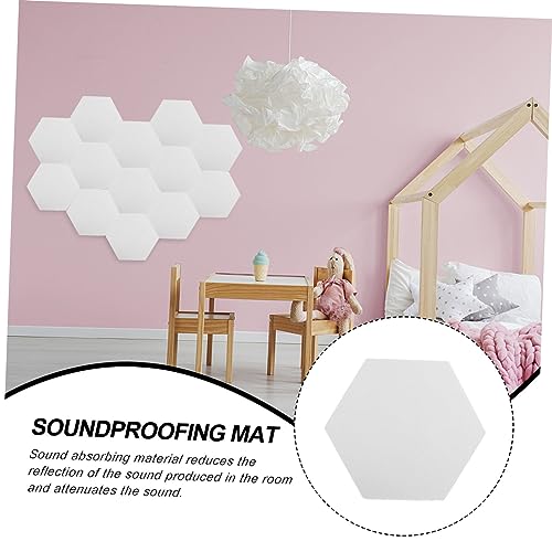Yardwe 12 piezas Almohadillas insonorizantes Pegatinas de Pared de Aislamiento Acústico miniatura 6