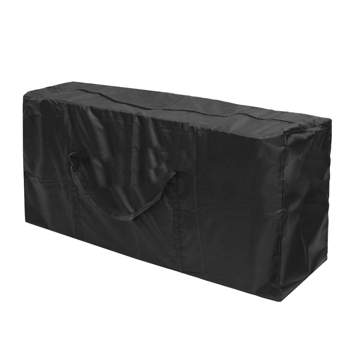 Riven Garden Cushion Storage Bag, 122x39x55cm Waterproof Ripproof UV Resistant Outdoor Cover with Handles for Patio Furniture, Christmas Tree, Blankets (Black)