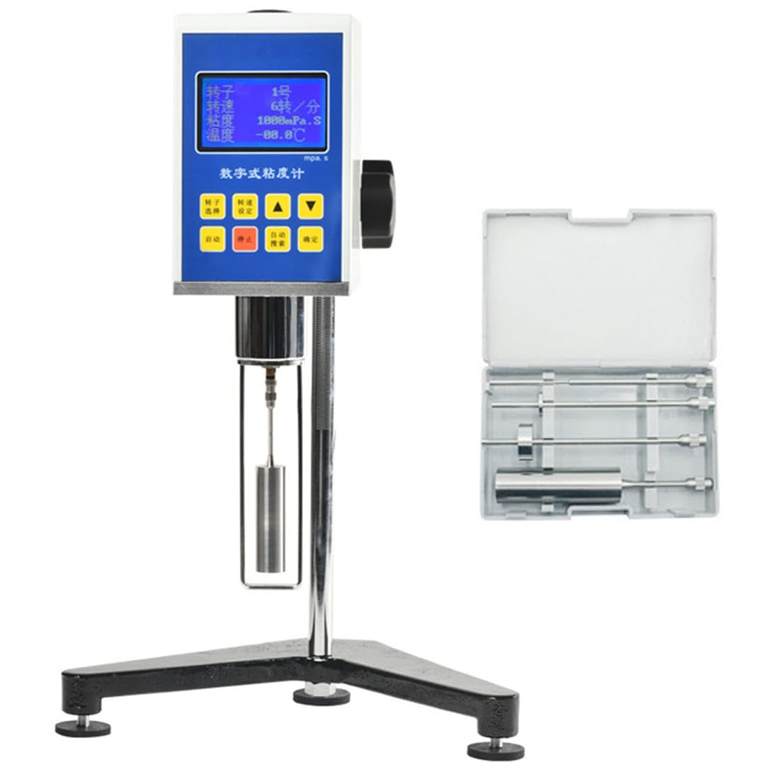 Viscosímetro rotativo digital, medidor de viscosidad con salida de datos, medidor de fluidos ± 3% de precisión para aplicaciones de laboratorio e industriales