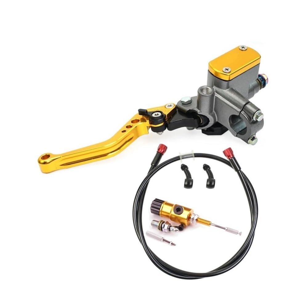 Flessibile olio Tubo Freno A Pedale Posteriore Atv Dirt Pit Bike Tubi Intrecciati Leva Cilindro Principale Del Motociclo Frizione Idraulica Tubo Flessibile Dell'olio Moto Tubo Idraulico Freno(Gold,09)