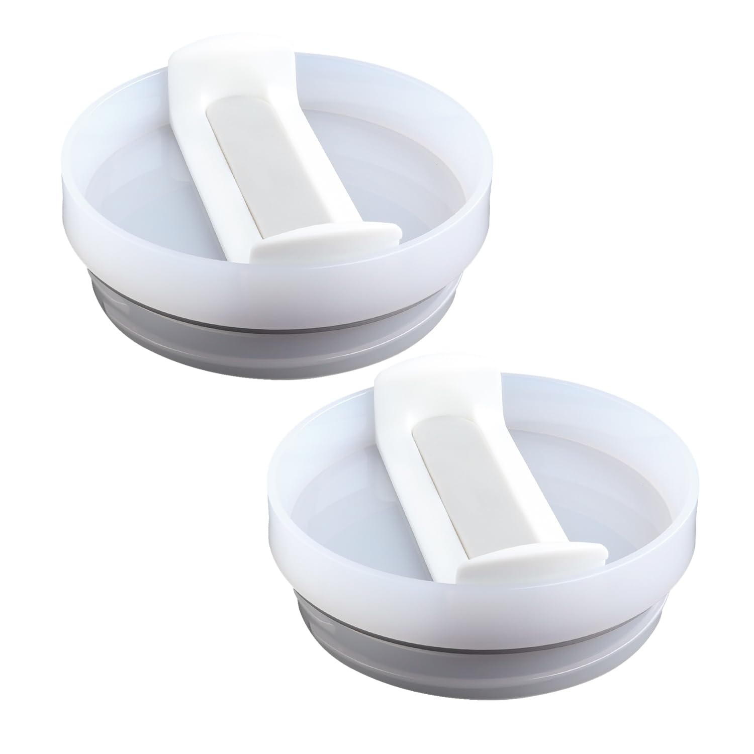 Bojueshaw 2pcs 40oz Tumbler Replacement Lids,No Spill,Splash Resistant,BPA-Free Cup Covers with Straw Hole for Travel and Daily Use(White)