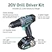 Amazon Brand - Denali by SKIL 20V Drill Driver Kit, Includes Two 2.0Ah Lithium Batteries & 2.4A Charger, Blue