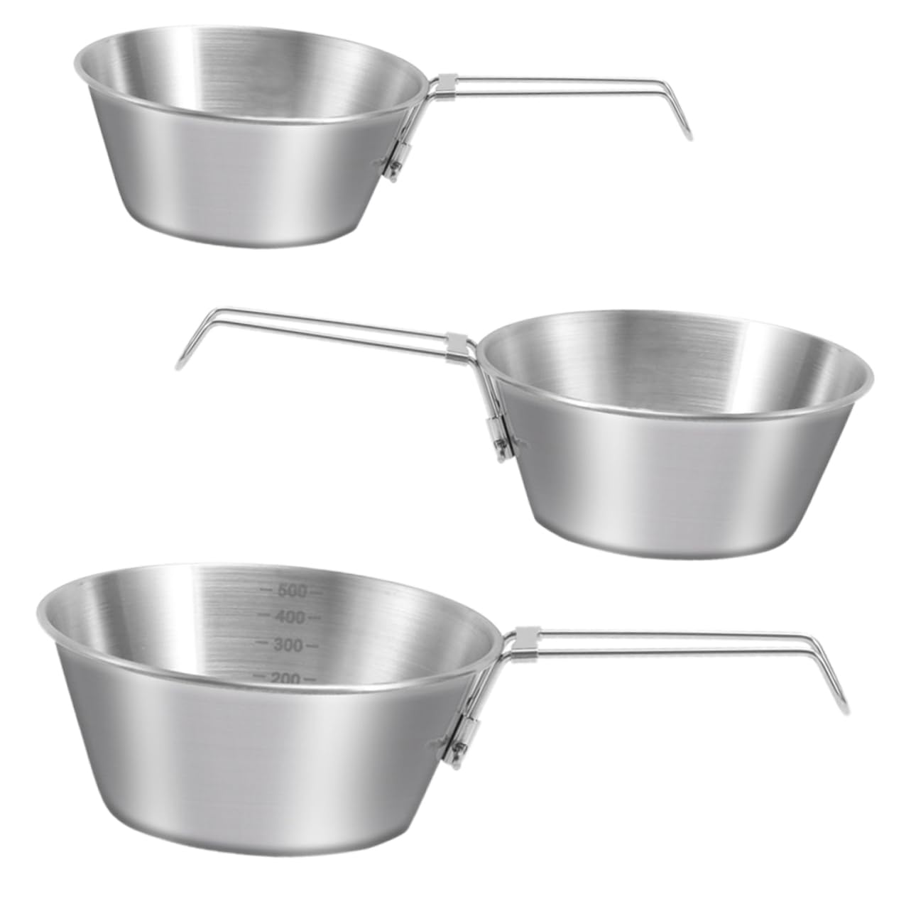 TOYANDONA 3 Sätze Klappschüssel Aus Edelstahl Für Camping Stapelbar Faltbar Kompakt Tragbar Wandern Outdoor Zusammenklappbar Rührschüsseln Aus Metall Metallschüssel 3 Stücke * 3