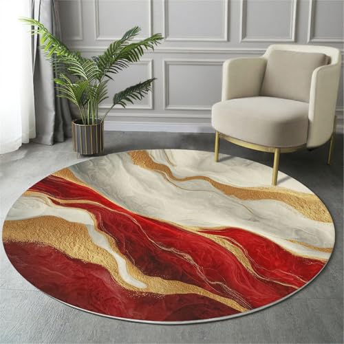 Tapis de salon rouge et blanc lavable et antidérapant grand format