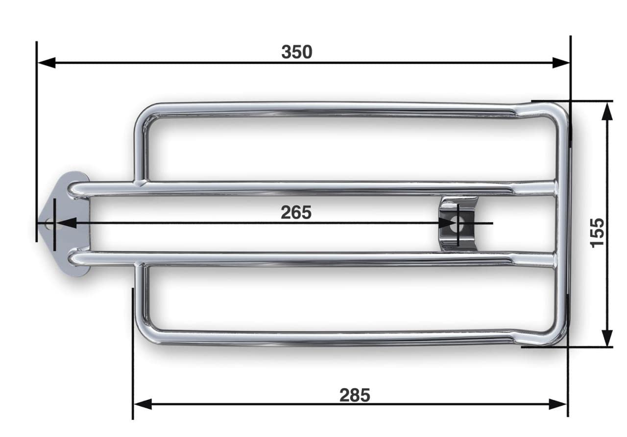 Gepäckträger Silber für Harley Davidson Dyna Street Bob 2006-2017 Wide Glide 2010-2017