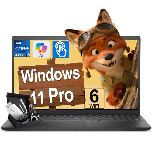Dell Inspiron 15 3530 Touchscreen Laptop Computer, Intel 10-Core i5 1334U, 256GB RAM, 218TB SSD, 15.6'' FHD Anti-Glare Display, Wi-Fi 6, Ai Copilot, Windows 11 Pro, for Business & Student w/Accessory