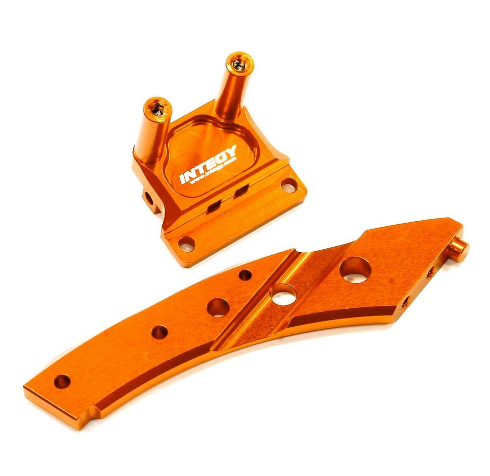 Integy RC Upgrades for HPI, Orange Billet Machined Rear Anti-Bending Plate for HPI Ken Block WR8 Flux